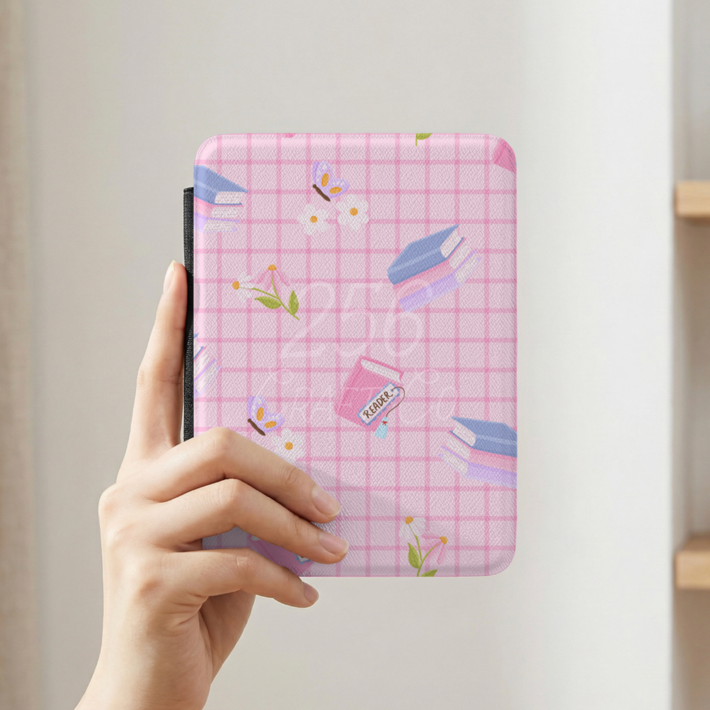 Pages & Petals Pink Kindle Case