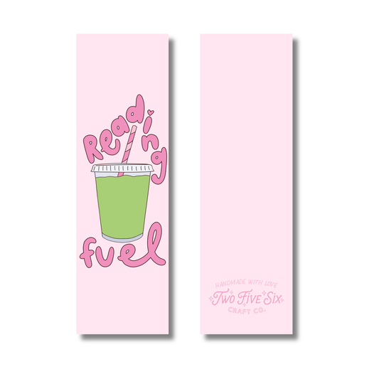 Reading Fuel Iced Matcha Bookmark Glossy