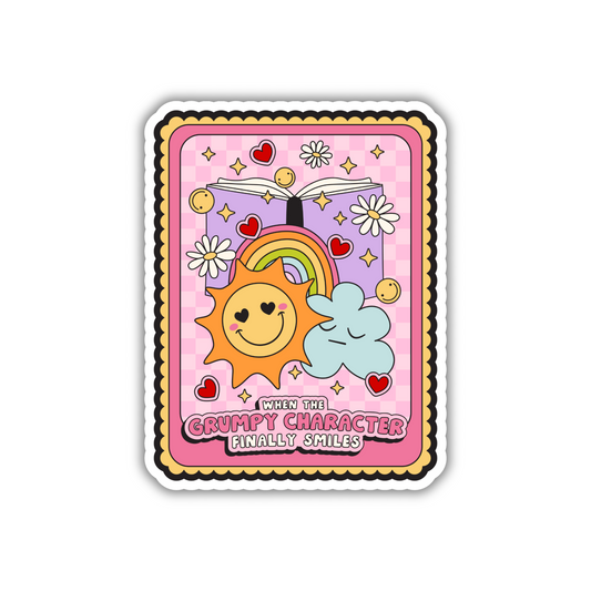 When The Grumpy Character Finally Smiles Sticker