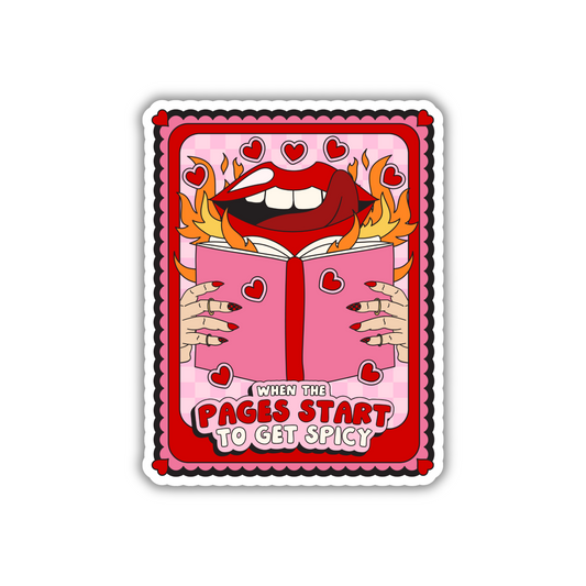 When The Pages Start To Get Spicy Sticker