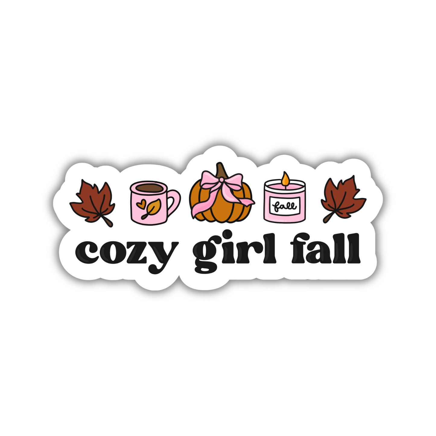 Cozy Girl Fall Sticker