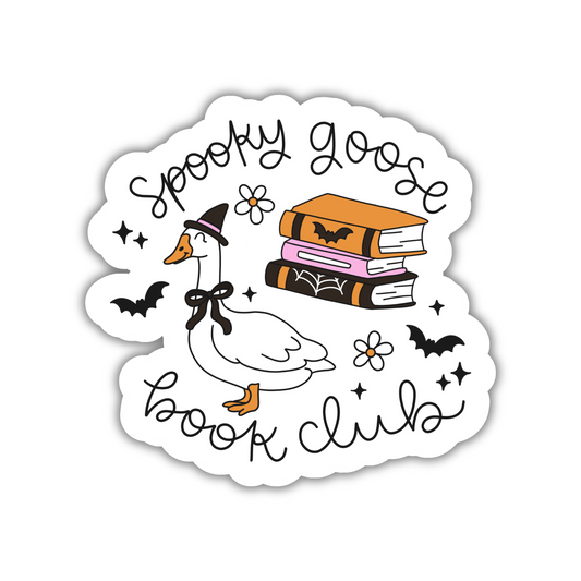Spooky Goose Book Club Sticker