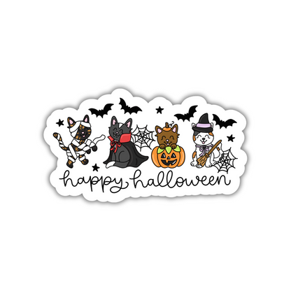 Happy Halloween Cats Sticker