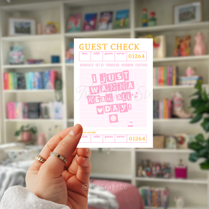 I Just Wanna Read All Day Pink Sticker