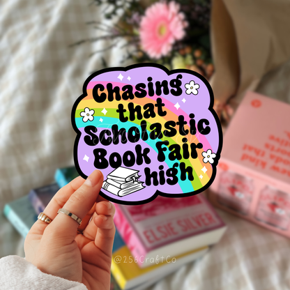 Chasing That Scholastic Book Fair High Sticker