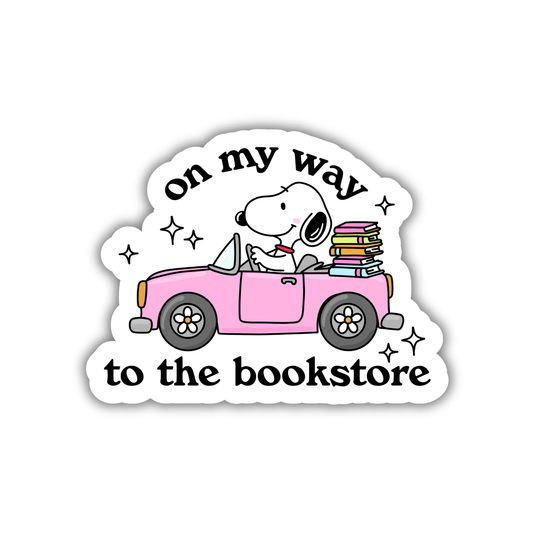 On My Way To The Bookstore Sticker