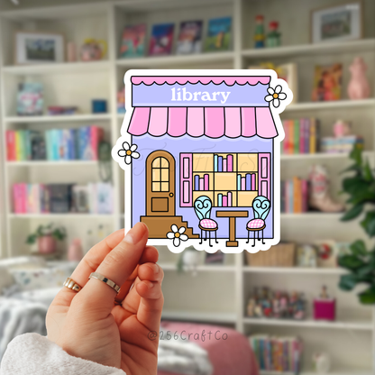 Purple Library Sticker
