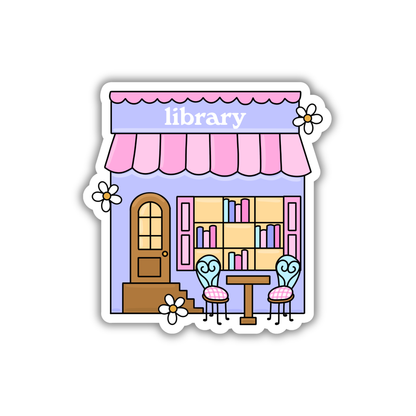 Purple Library Sticker