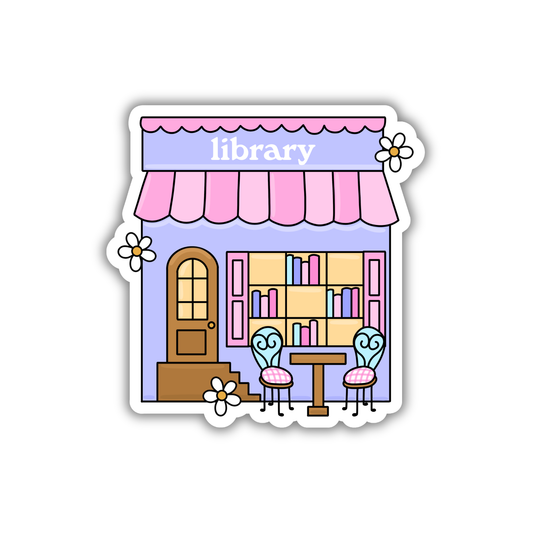 Purple Library Sticker