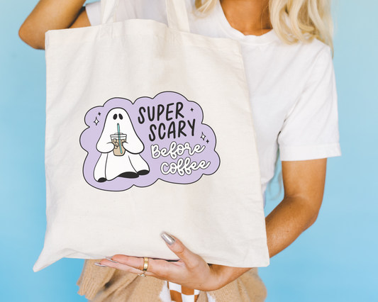 Super Scary Before Coffee Tote Bag