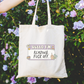 I'm Reading Fuck Off Purple Tote Bag