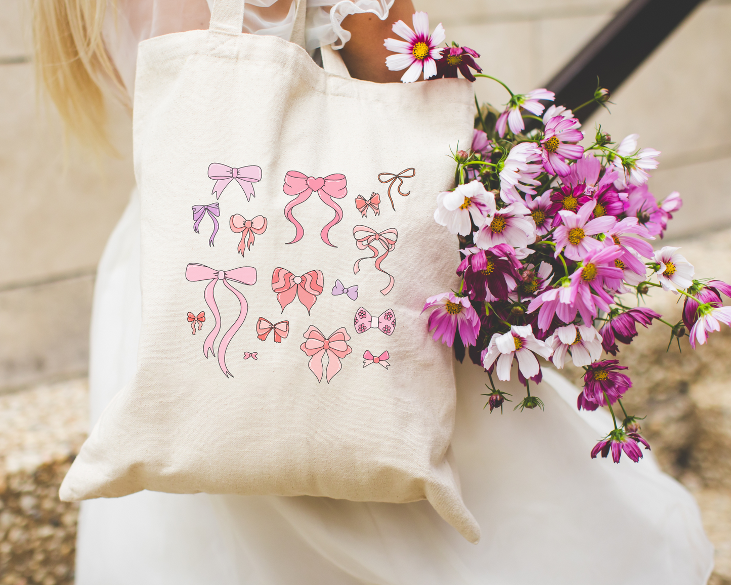 Pink Bows Tote Bag