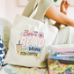 I Was Born To Read And Drink Iced Coffee Tote Bag