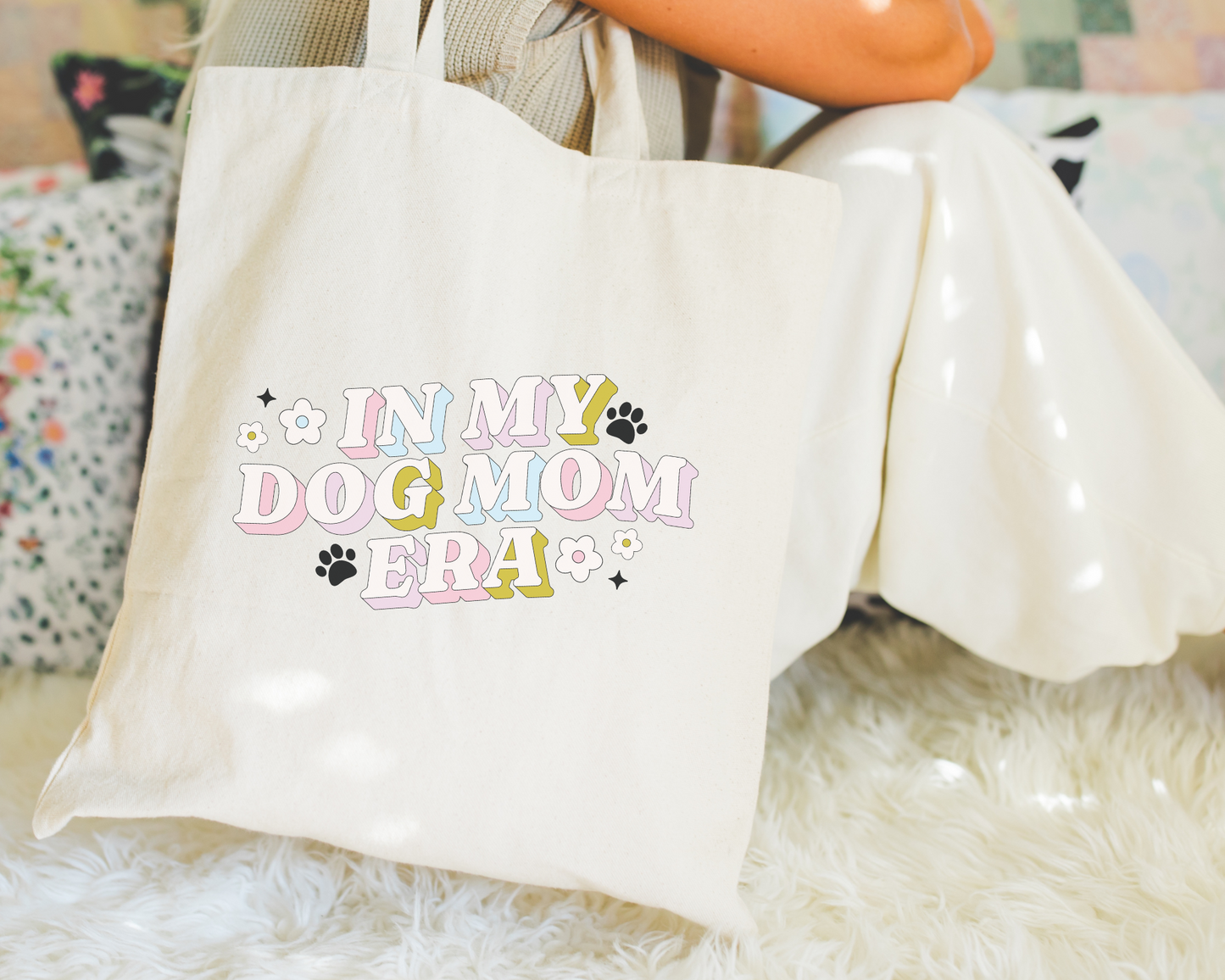 In My Dog Mom Era Tote Bag