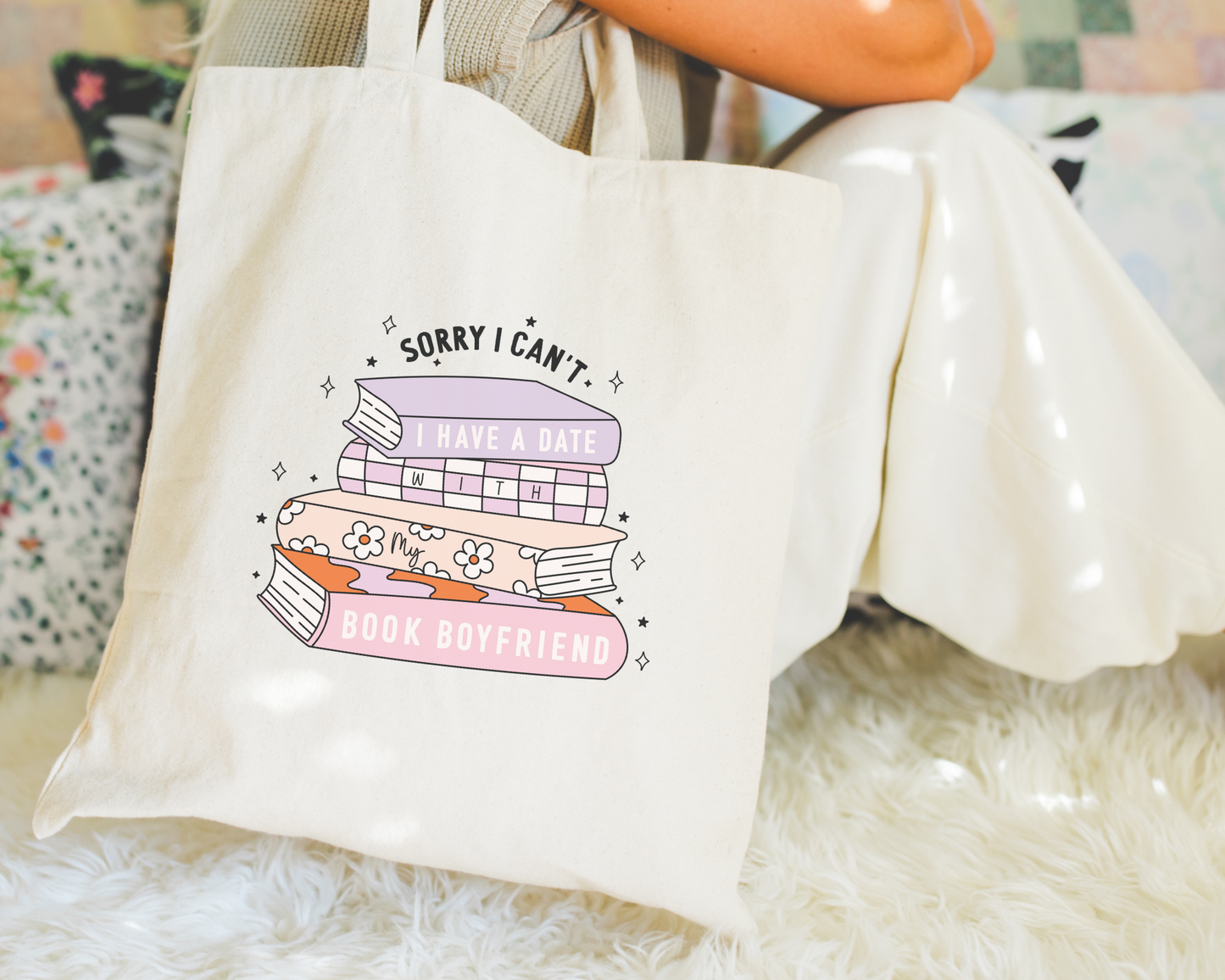 Sorry I Can't I Have A Date With My Book Boyfriend Tote Bag