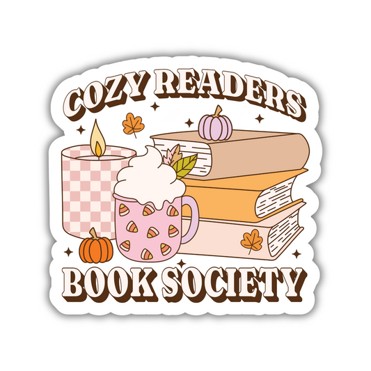 Cozy Readers Book Society Sticker