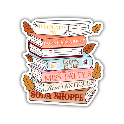 Fall Gilmore Book Stack Sticker