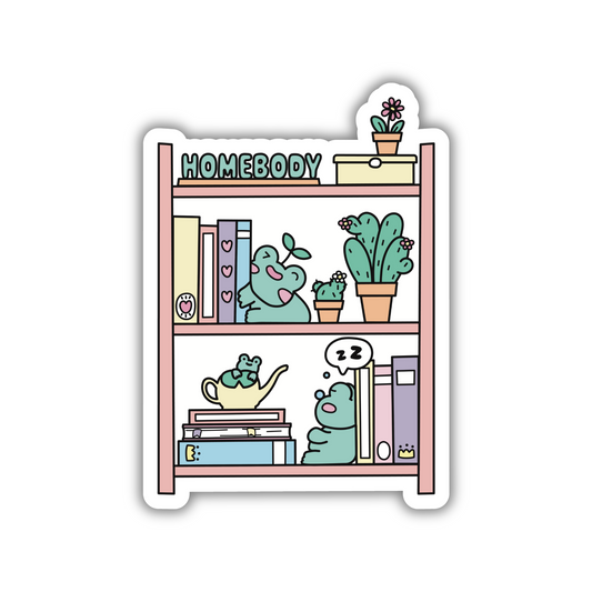 Homebody Book Shelf Sticker