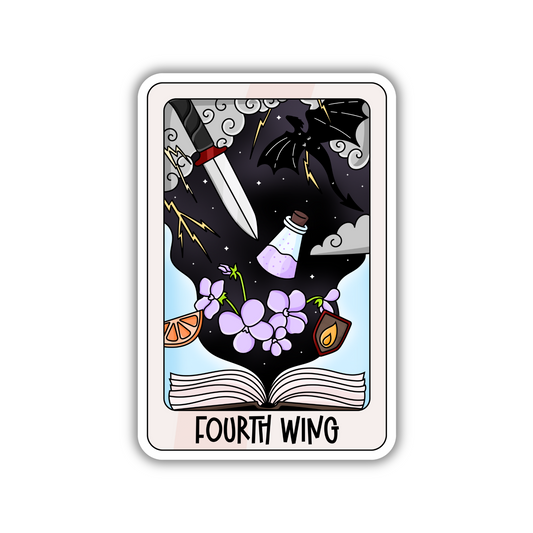 Fourth Wing Inspired Tarot Card Sticker