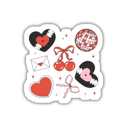 Retro Valentine Sticker