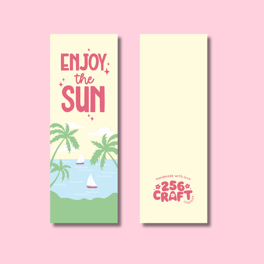 Enjoy The Sun Bookmark Linen