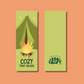 Cozy Tent Reads Bookmark Linen