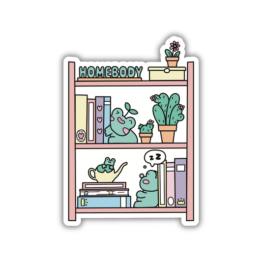 Homebody Book Shelf Sticker