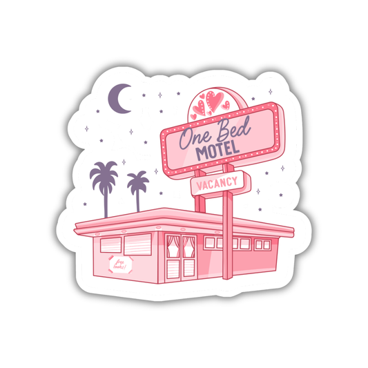 One Bed Motel Sticker