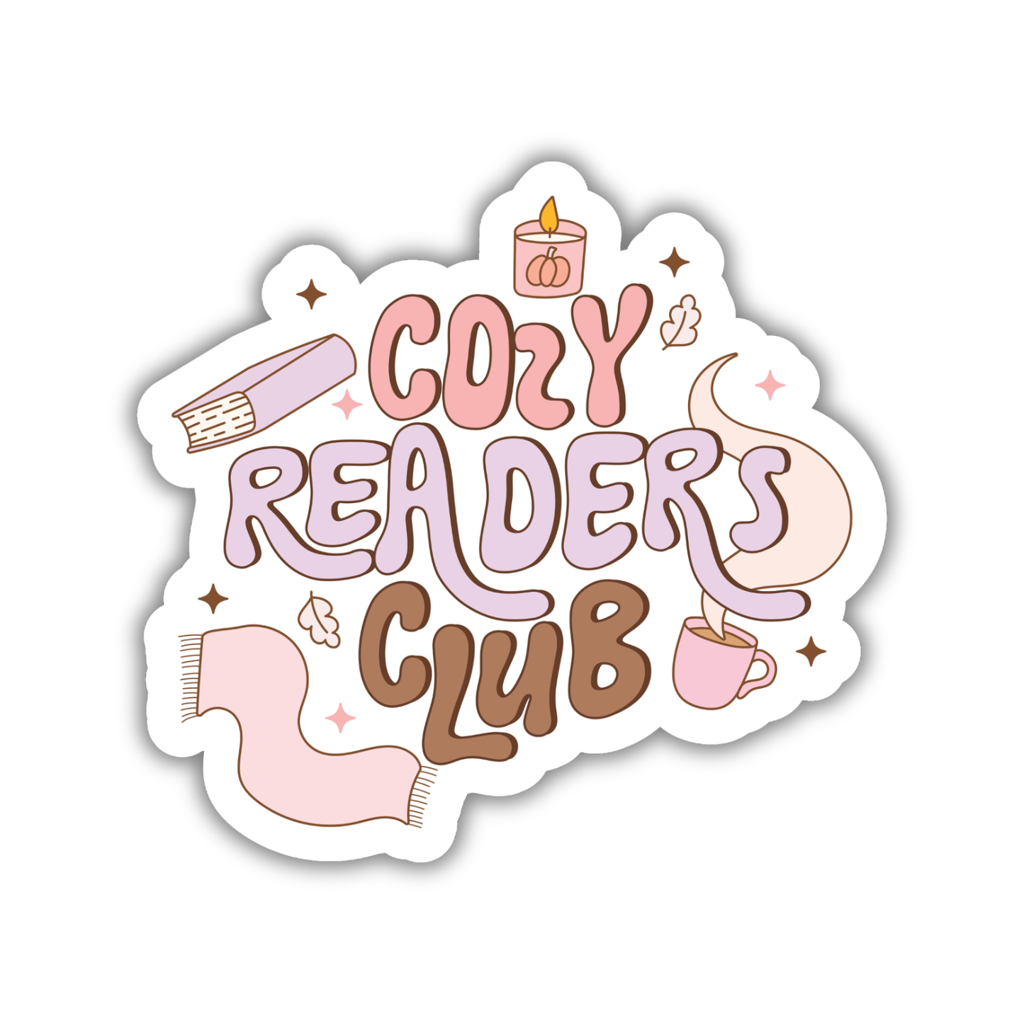 Cozy Readers Club Sticker
