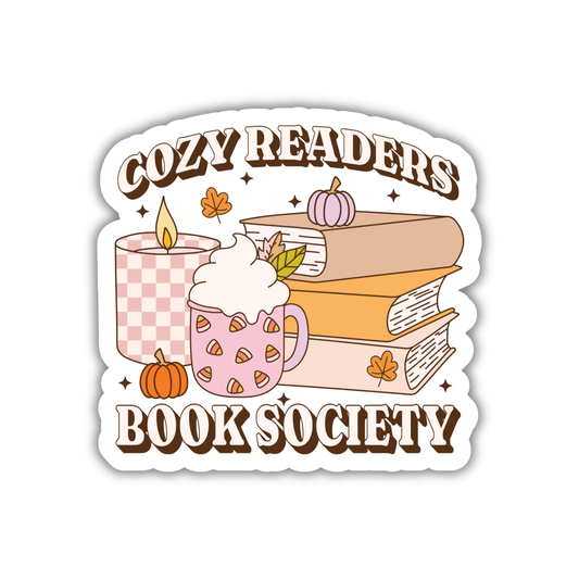 Cozy Readers Book Society Sticker
