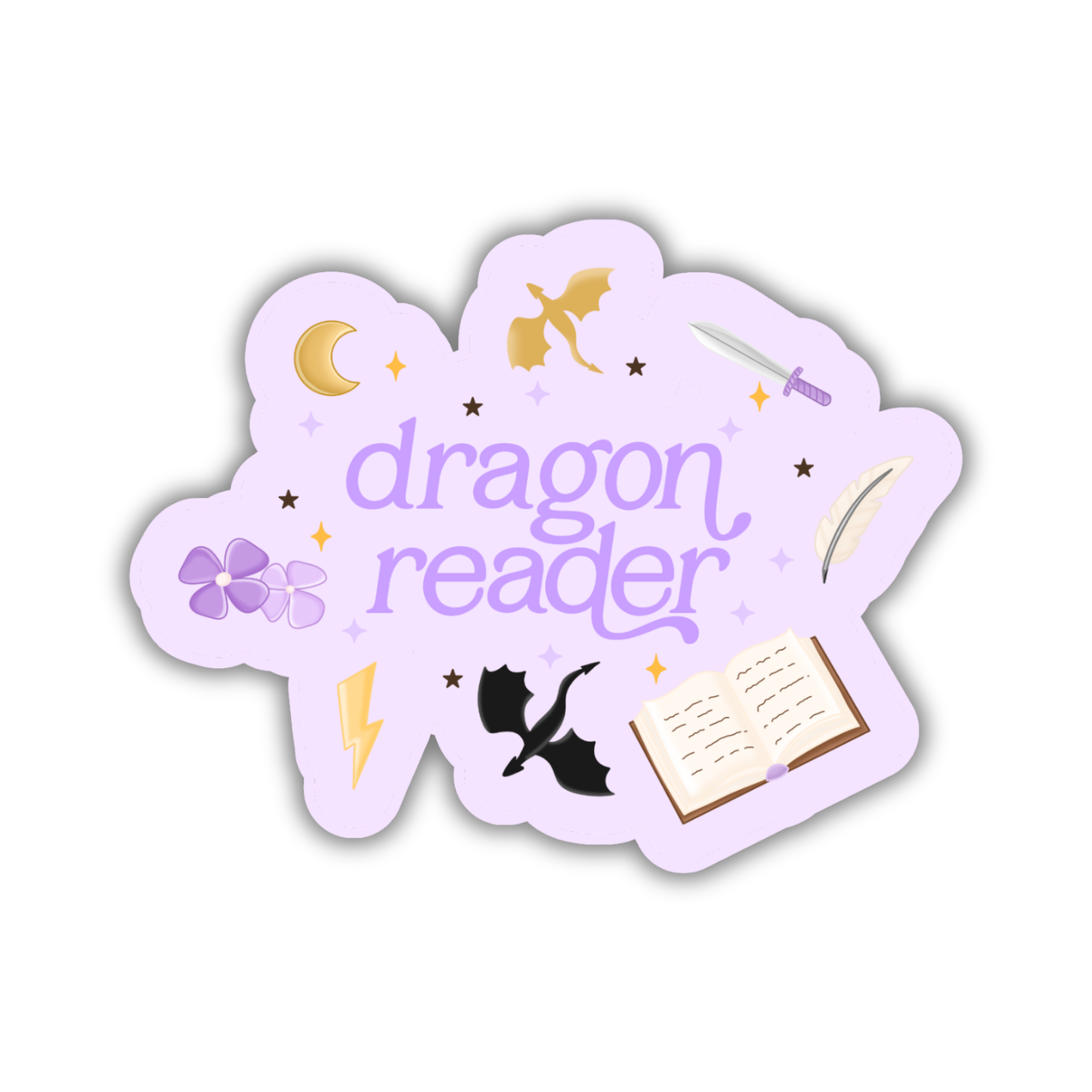Dragon Reader Sticker