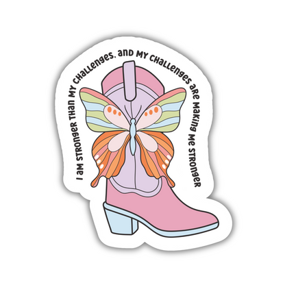 Affirmation Cowgirl Boot Sticker