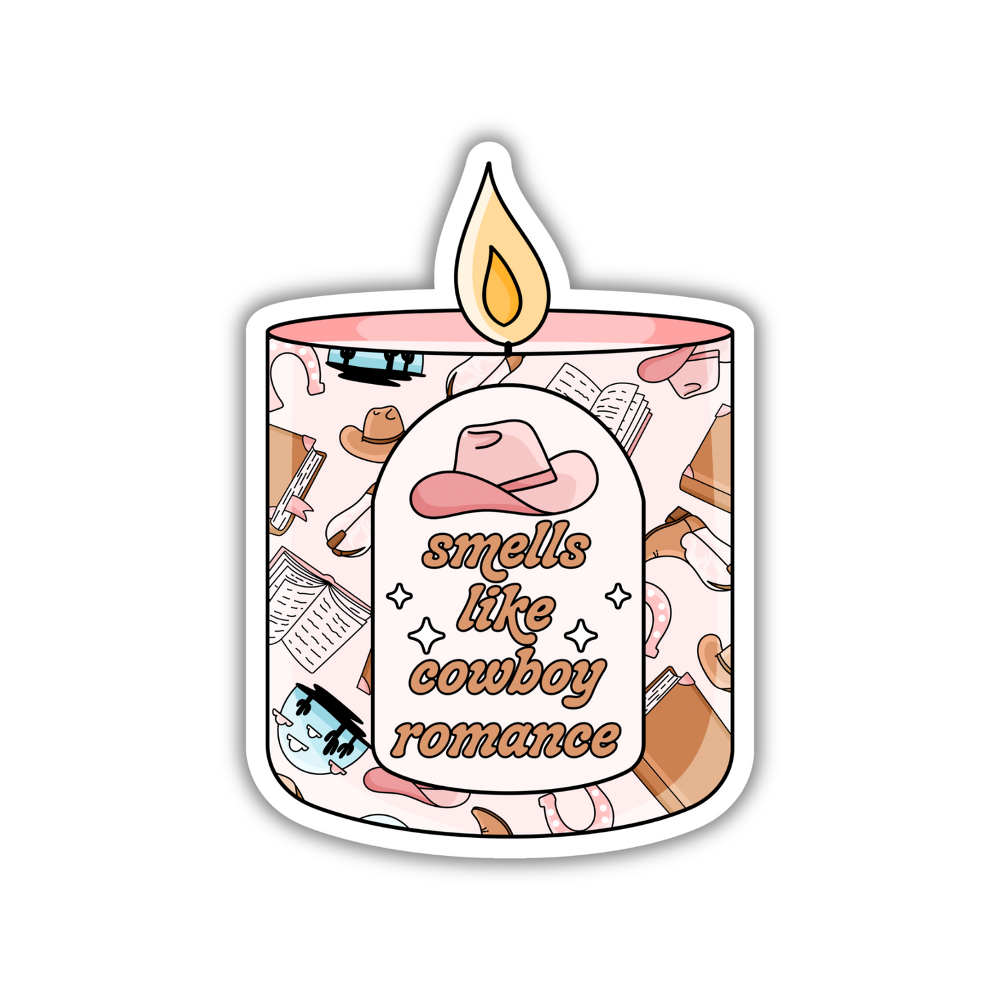 Smells Like Cowboy Romance Sticker
