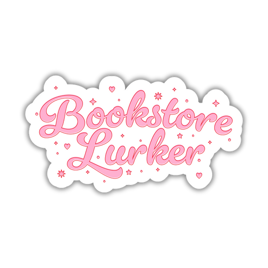 Bookstore Lurker Pink Sticker