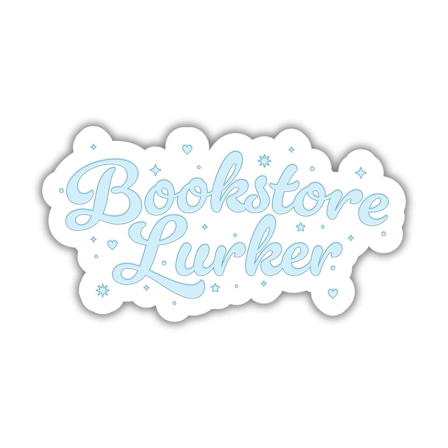 Bookstore Lurker Blue Sticker