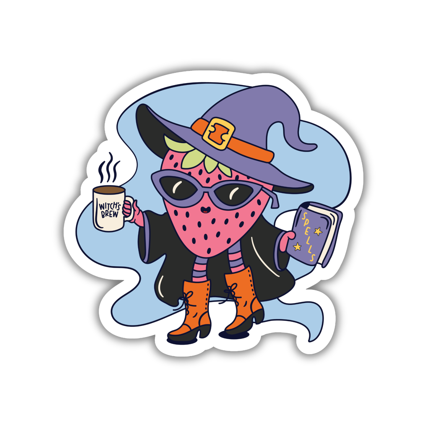 Witchy Strawberry Sticker