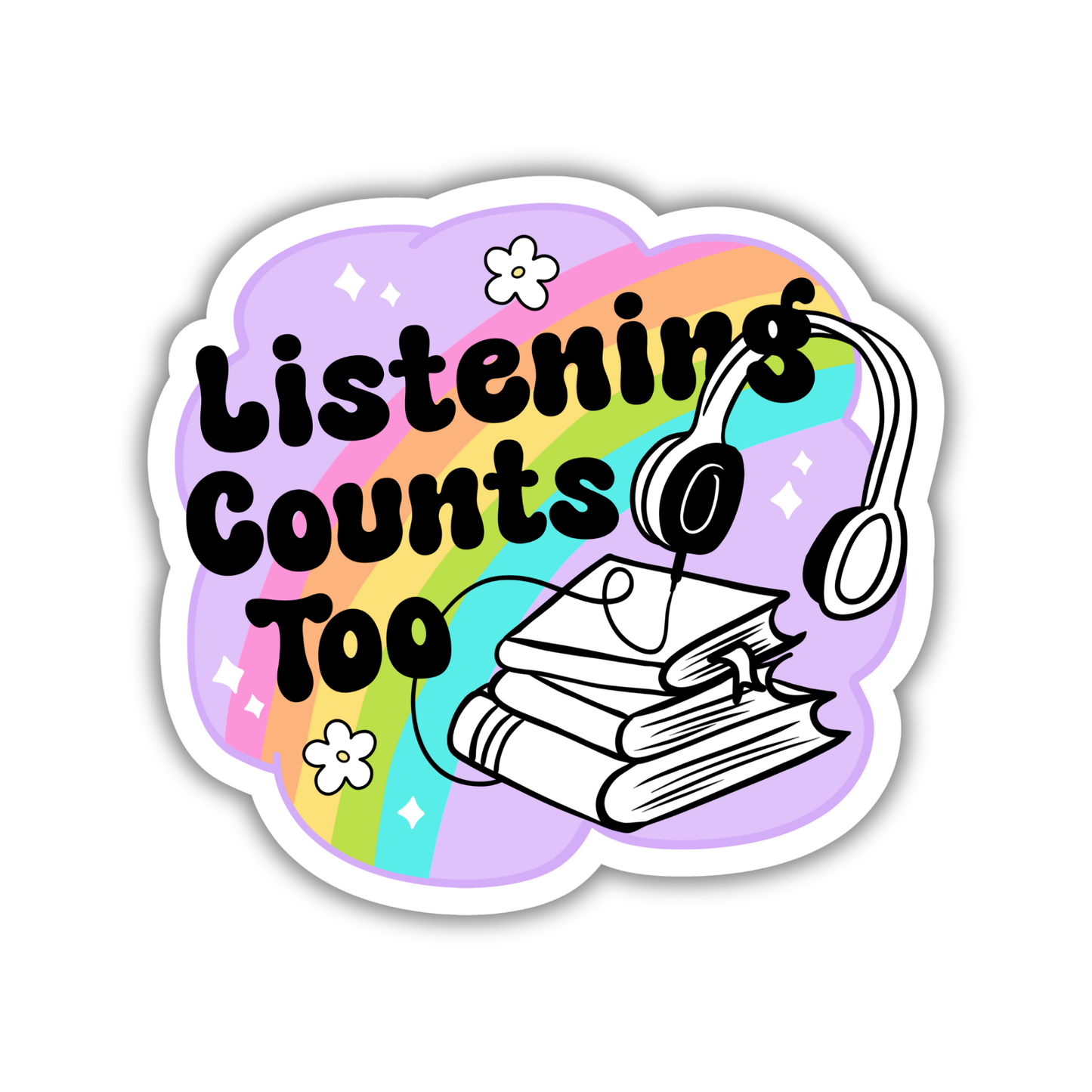 Listening Counts Too Sticker