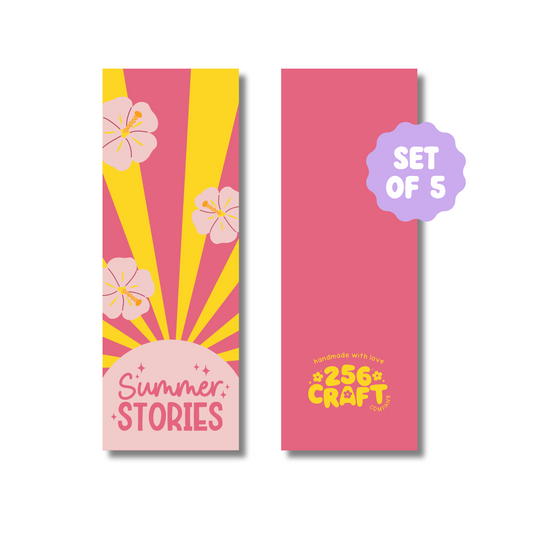 Summer Stories Handmade Bookmark 5 Pcs Ready To Ship Wholesale