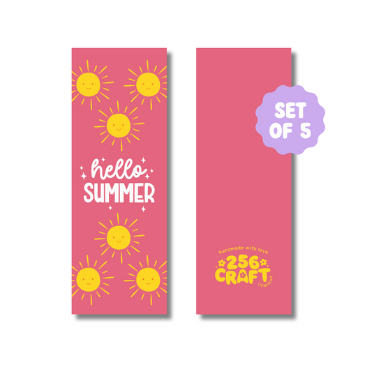 Hello Summer Handmade Bookmark 5 Pcs Ready To Ship Wholesale