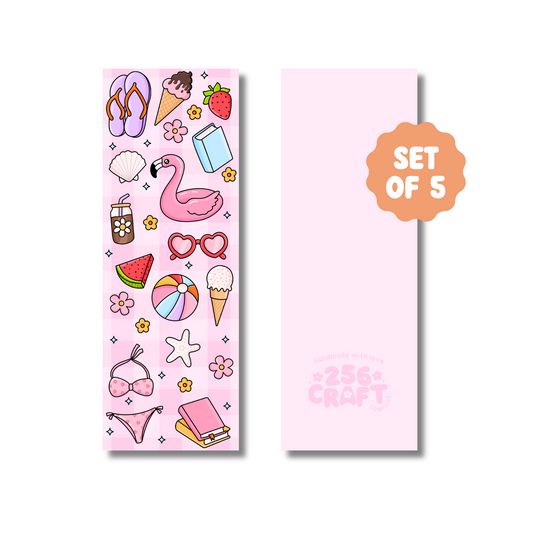 Summer Vibes Handmade Bookmark 5 Pcs Ready To Ship Wholesale