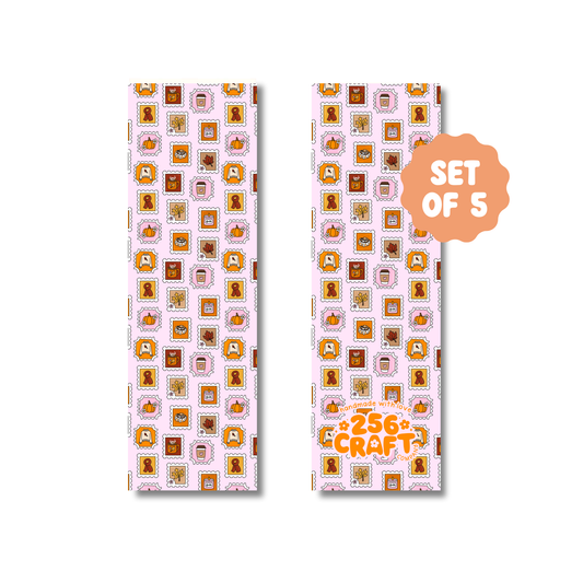Fall Stamps Handmade Bookmark 5 Pcs Ready To Ship Wholesale
