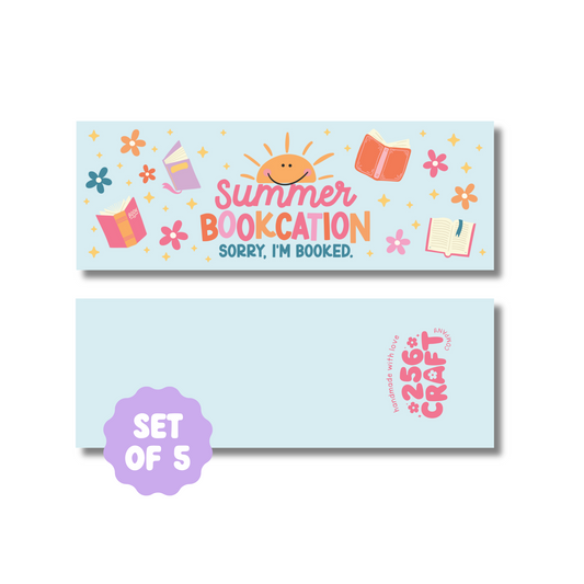 Summer Bookcation Handmade Bookmark 5 Pcs Ready To Ship Wholesale