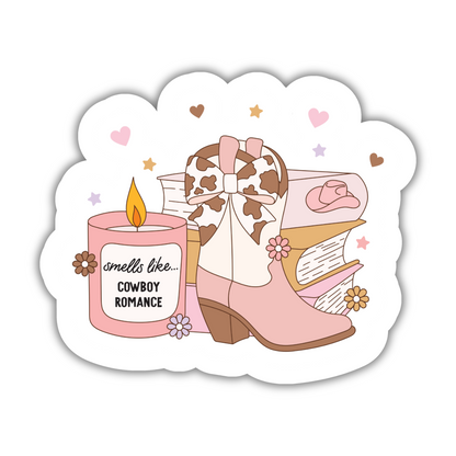 Smells Like Cowboy Romance Sticker