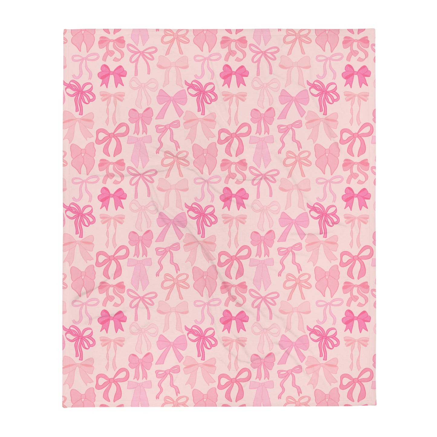 Pink Coquette Bows Throw Blanket