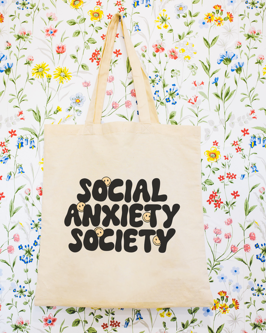 Social Anxiety Society Tote Bag