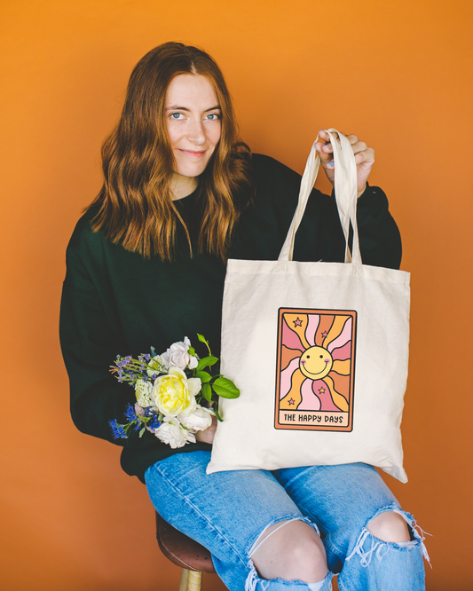 The Happy Days Tarot Card Tote Bag