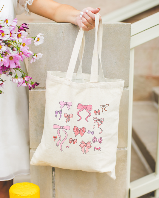 Pink Bows Tote Bag