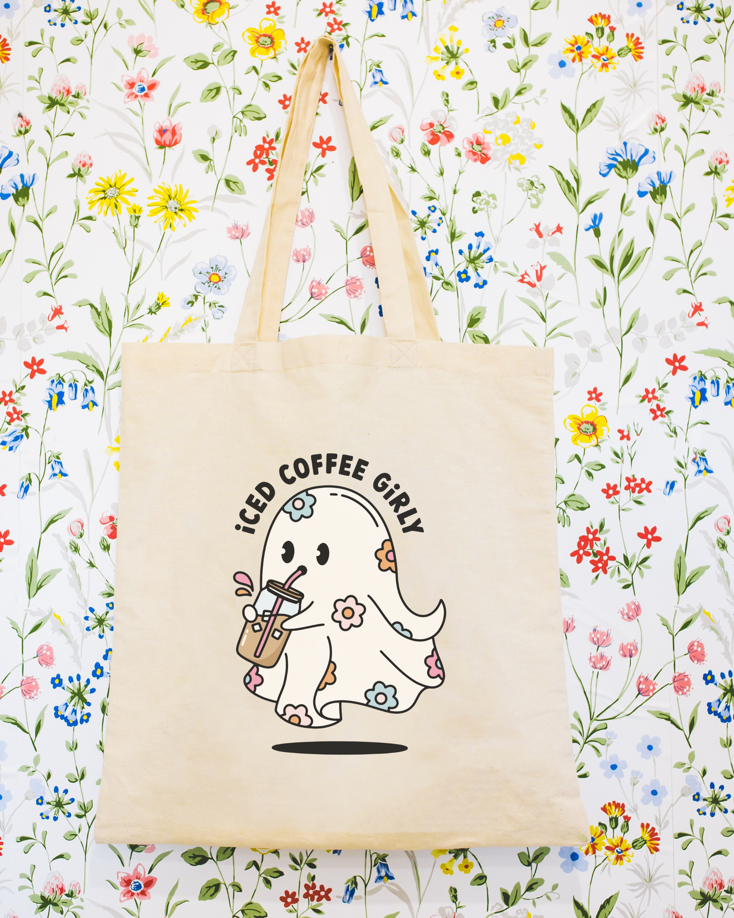 Iced Coffee Girly Tote Bag