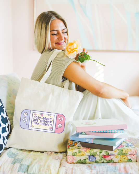 Cozy Games Are Cheaper Than Therapy Tote Bag