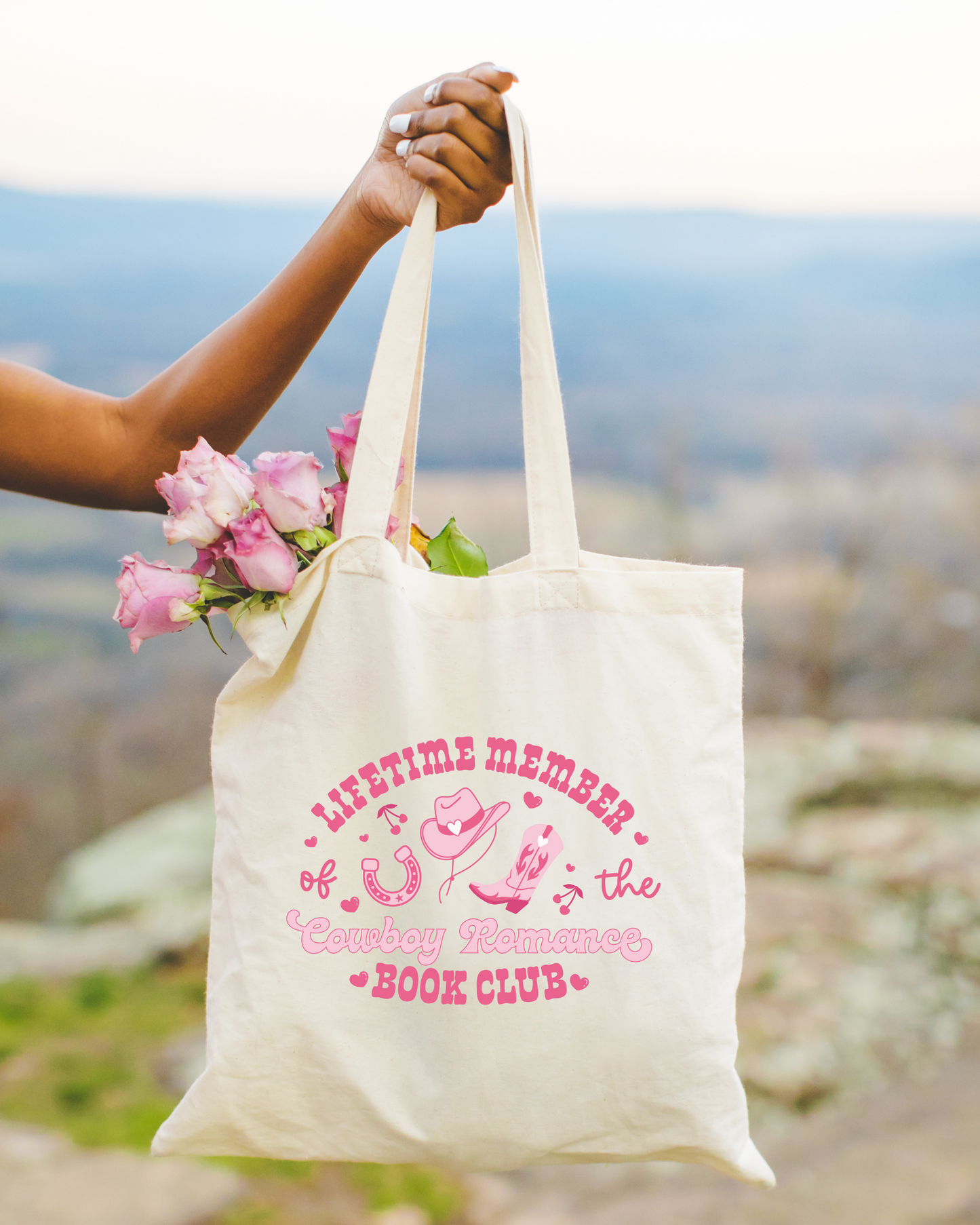 Cowboy Romance Book Club Tote Bag